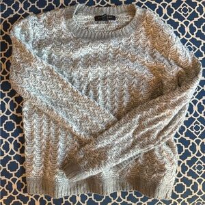 Banana Republic gray & white knit sweater